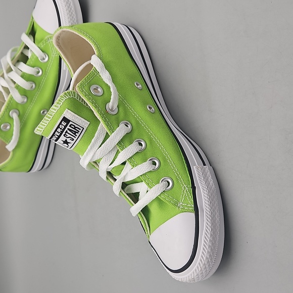 Converse - neon lime green all star low top sneakers Women 7.5 - Picture 4 of 9